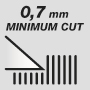 Minimalna długość strzyżenia - 0,7 mm